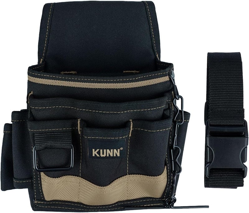 KUNN Electrician Tool Pouch - Durable Small Basic Maintenance Tool Pouch Belt with Belt Clip - Image 1